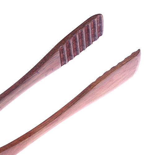 IETONE Pinzas de Madera de Cocina 10 pulgadas para Comida BBQ Herramienta Ensalada Bacon Filete Pan Pastel Clip Pinzas Utensilios para Cocinar y Sostener