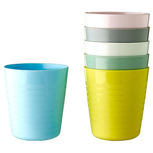 IKEA KALAS - Vajilla infantil (6 cuencos, 6 platos, 6 tazas), multicolor