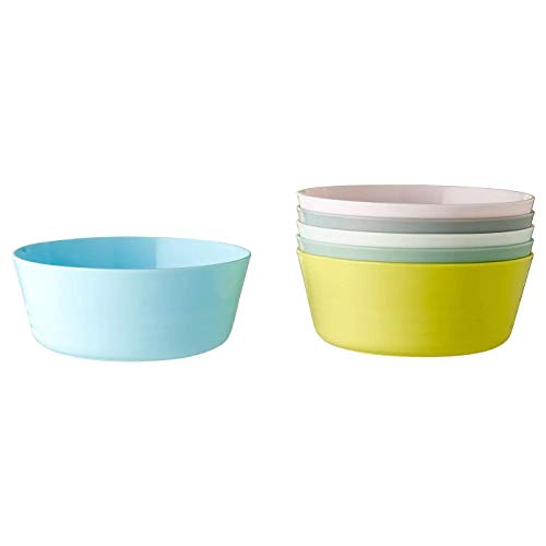 IKEA KALAS - Vajilla infantil (6 cuencos, 6 platos, 6 tazas), multicolor