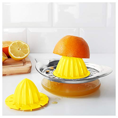 IKEA Spritta Citrus Squeezer, transparente, acero inoxidable amarillo