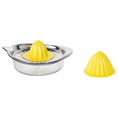 IKEA Spritta Citrus Squeezer, transparente, acero inoxidable amarillo