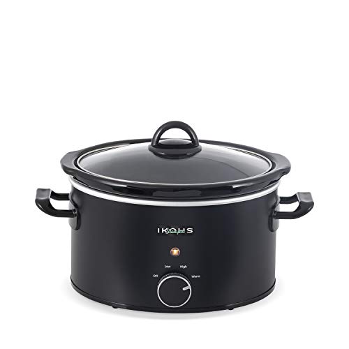 IKOHS SLOWPOT - Olla de Cocción Lenta Eléctrica para Preparar Multitud de Recetas, 240 W, 3.5 litros, Revestimiento Antiadherente Cerámico Recipiente, 3 Modos, Programable, Temporizador (3.5l)