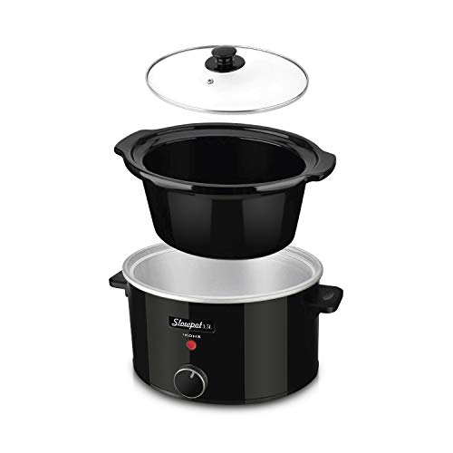 IKOHS SLOWPOT - Olla de Cocción Lenta Eléctrica para Preparar Multitud de Recetas, 240 W, 3.5 litros, Revestimiento Antiadherente Cerámico Recipiente, 3 Modos, Programable, Temporizador (3.5l)