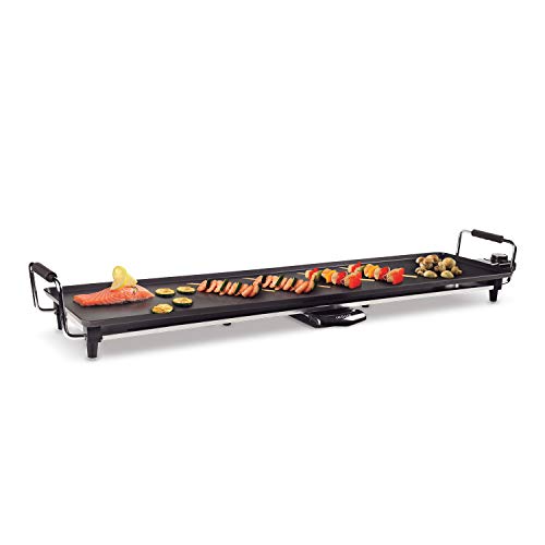 IKOHS TEPPANYAKI TP-XL - Plancha Grill Estilo Japonés, Plancha de Asar Eléctrica, Cocina por Igual en Toda la Superficie 100x22x13cm, Antiadherente, Termostato, Bandeja Colectora de Salsas, 1800W