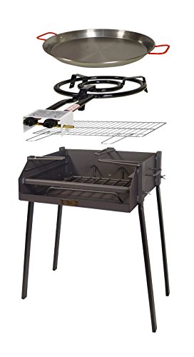 IMEX EL ZORRO 71589 Kit Barbacoa Cuadrada, Negro, 60x40x75 cm