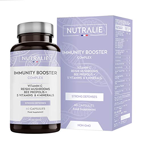 Immunity Booster Multivitaminas y Minerales Concentrado | Potenciador Sistema Inmunitario y Defensas con Vitamina C, Zinc, Hierro + Vitaminas y Minerales | 60 Cápsulas Nutralie