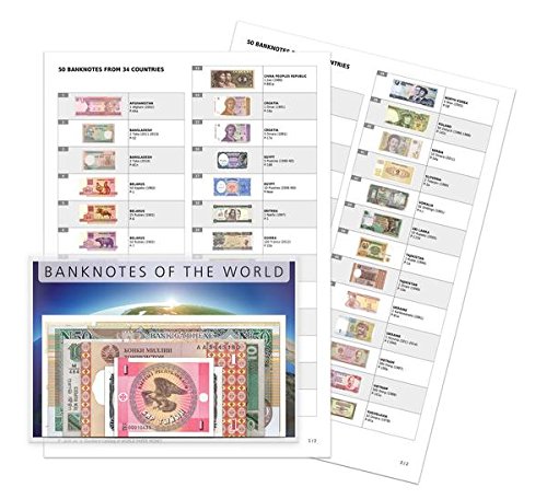 IMPACTO COLECCIONABLES Billetes del Mundo - 50 Billetes Diferentes de 34 Países