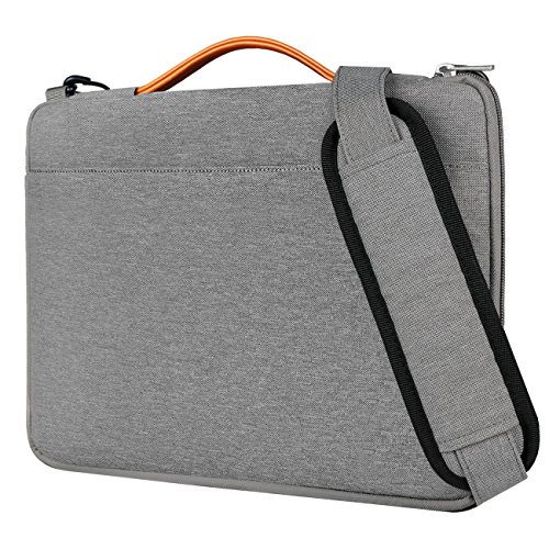 Inateck Bolso Bandolera para Ordenador Portátil de 14 Pulgadas, Laptop Sleeve Resistente a los Derrames para Portátil,Notebook, Ultrabook de 14 Pulgadas, 15 Pulgadas MacBook Pro Retina 2016-2018,Gris