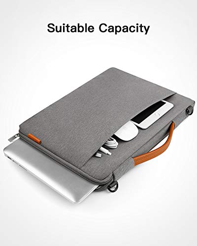 Inateck Bolso Bandolera para Ordenador Portátil de 14 Pulgadas, Laptop Sleeve Resistente a los Derrames para Portátil,Notebook, Ultrabook de 14 Pulgadas, 15 Pulgadas MacBook Pro Retina 2016-2018,Gris