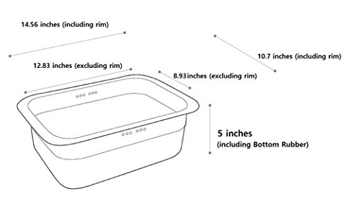 Incoc - Cubeta de acero inoxidable para lavabo, cuenco de lavabo, cesta portátil, S, Plateado