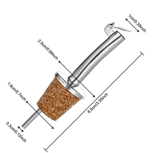 Incutex 5X boquillas Aceite en Acero Inoxidable con tapón Anti Goteo