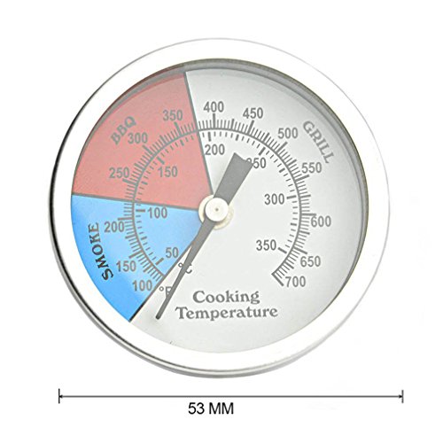 Indicador de temperatura termómetro profesional Onlyfire para horno, barbacoa, parrilla y similares, esfera de 53 mm