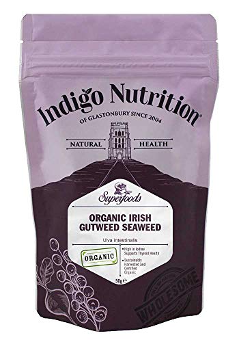 Indigo Herbs Gutweed de Algas Marinas Orgánicos 50g - Irlandés Cosechado