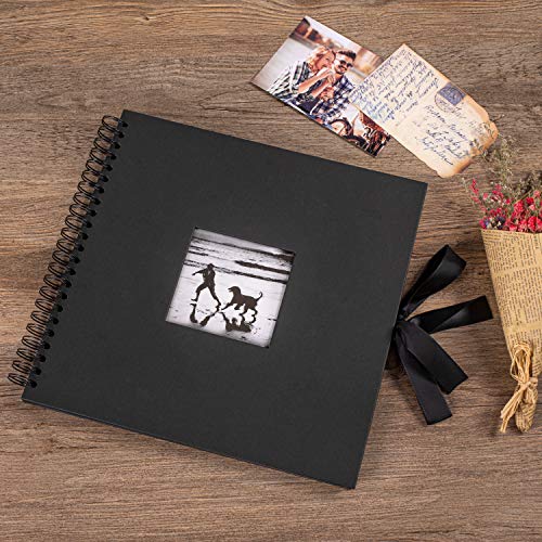 Inicia 30x30 cm Kit Álbum de Fotos Scrapbook Recortes para Pegar con 5 Bolígrafos Metálicos, Tijeras y 216 Esquineras para Fotografías, Ideal para Regalar o para Uso Propio,60 Páginas.