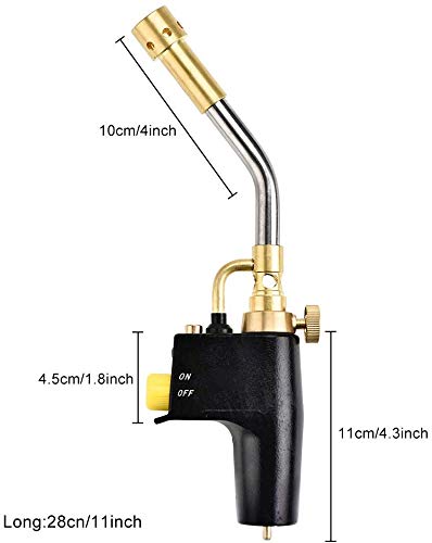 InLoveArts Multiuso Mapp Antorcha de gas Regulador de flujo de encendido incorporado Sous Vide Cocinar, Sear Filete Antorcha de gas