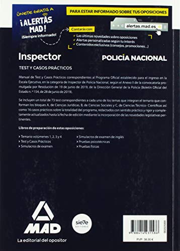 Inspector de Policía Nacional. Test y casos prácticos