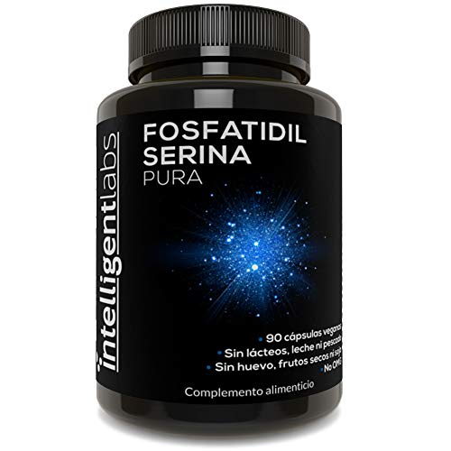 Intelligent Labs Fosfatidilserina 100mg, 100% Sin Soja, Fosfatidilserina Pura de Lecitina de Girasol, 90 Cápsulas