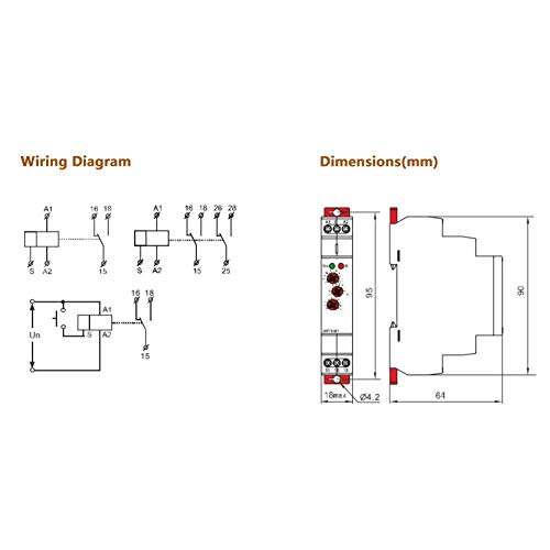 Interruptor de Relé de Retardo de Tiempo AC 220V GRT8-M1 Montaje en Carril DIN Multifuncional 10 Funciones Indicadores LED para Equipos Industriales