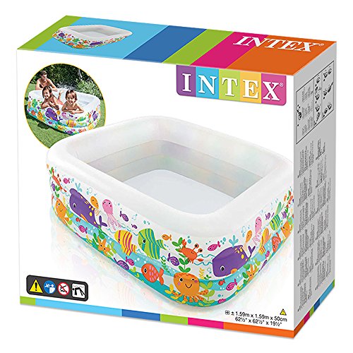 Intex 57471NP - Piscina hinchable acuario, 159 x 159 x 50 cm, 340 litros