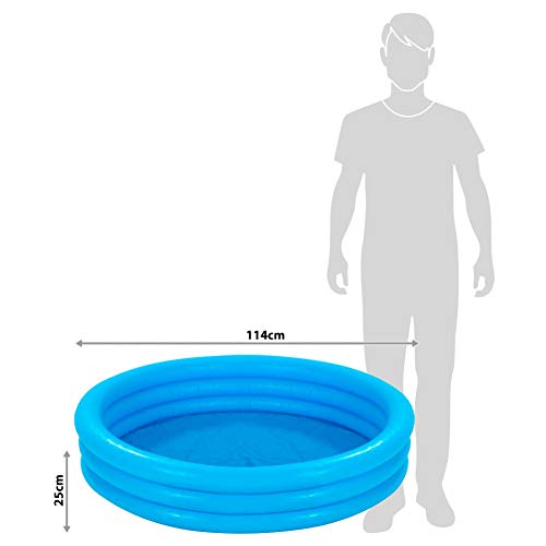 Intex 59416NP - Piscina hinchable 3 aros azul, 114 x 25 cm, 132 litros