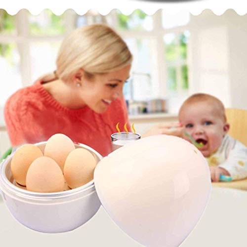 Irinay Creativo Huevo En Forma De Microondas Cocina De Huevo Portátil 4 Huevos Caldera Aparato Furtivo Electrodomésticos Utensilios De Cocina Herramienta Blanco Venta Inicio Uso Diario Producto