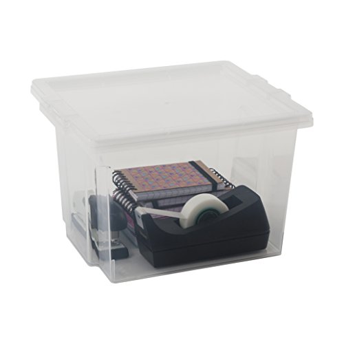 Iris Ohyama, lote de 6 cajas de almacenamiento con tapa - Useful Storage Box - USB-S, transparente, 13 L, 29 x 24 x 18,5 cm