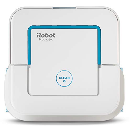 iRobot Braava jet 250 Robot friegasuelos con pulverizador de chorro a presión, 3 en 1: limpieza y mojado, mejor para cuartos de baño y cocinas, funciona con paños de uso único y paños lavables