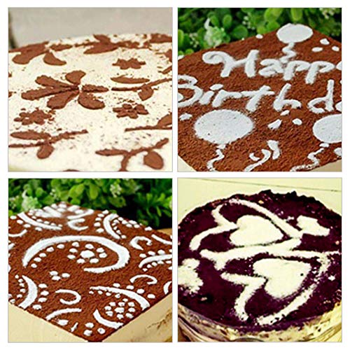 iSuperb 4 Piezas Plantillas para Tarta Plantillas Decoración Tarta Cake Stencils Decorating Repostería Horneado Herramienta (4 Plantillas Tarta)