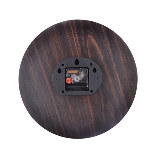 iTECHOR - Reloj de pared, 30 cm, madera, silencioso, sin ruido de tic tac., madera, Typ 4