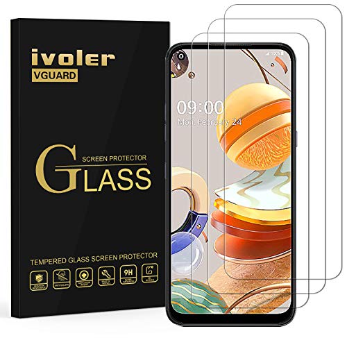 ivoler 3 Unidades Protector de Pantalla para LG K61, Cristal Vidrio Templado Premium para LG K61