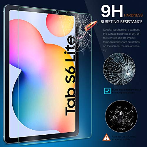 IVSO Templado Protector para Samsung Galaxy Tab S6 Lite, Premium Cristal de Pantalla de Vidrio Templado para Samsung Galaxy Tab S6 Lite 10.4 Pulgadas 2020, 2 Pack