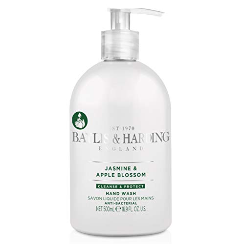 Jabón para manos Baylis & Harding, Antibacteriano, de Jazmín y Flor de Manzano, 500 ml, Paquete de 3