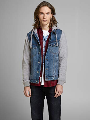 Jack & Jones Jjialvin Jjjacket AKM 074, Chaqueta de Jean Hombre, Mezclilla Azul, L