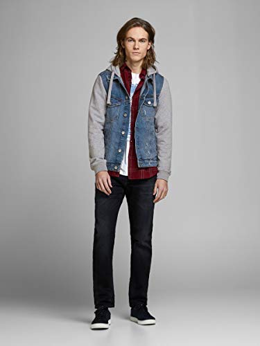 Jack & Jones Jjialvin Jjjacket AKM 074, Chaqueta de Jean Hombre, Mezclilla Azul, L