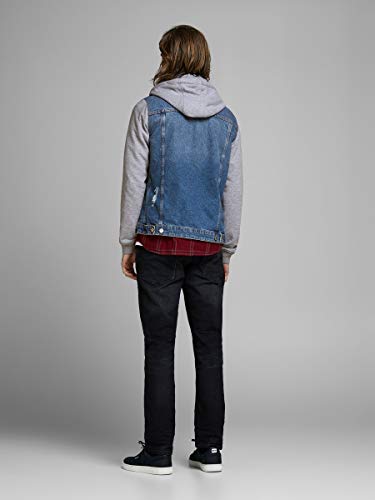 Jack & Jones Jjialvin Jjjacket AKM 074, Chaqueta de Jean Hombre, Mezclilla Azul, L