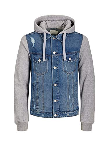 Jack & Jones Jjialvin Jjjacket AKM 074, Chaqueta de Jean Hombre, Mezclilla Azul, L