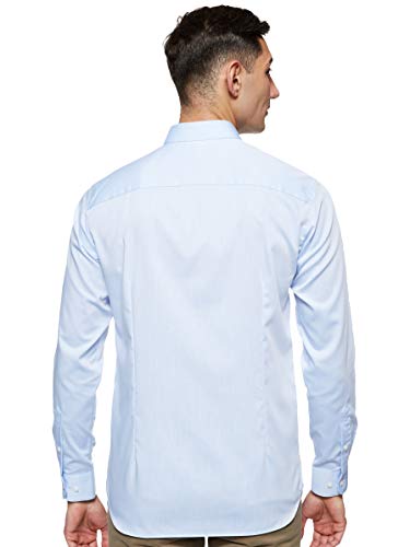 Jack & Jones Jprnon Iron Shirt L/s Noos Camisa, Azul (Cashmere Blue Fit:Slim Fit), Medium para Hombre