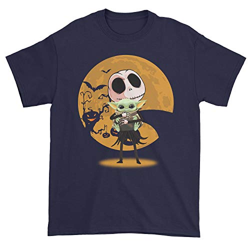 Jack Skeleton Hugging Baby YD Halloween Moon Vibe - Camiseta unisex