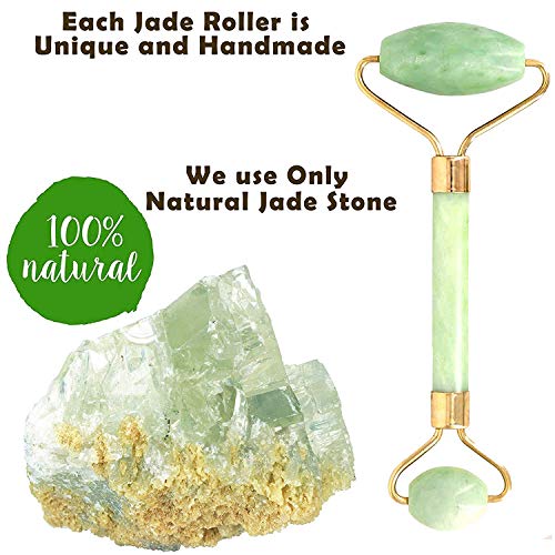 Jade Roller, Rodillo de masaje de jade, Rodillo De Jade, Rodillo Facial de Jade, Antienvejecimiento natural, Se puede usar en Para Cuello, Ojos, Cuerpo