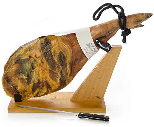 Jamonprive - Paleta Serrana Reserva Qualitas (Jamón Serrano Curado) + Jamonero kit 4.5 - 5 Kg - Paletilla