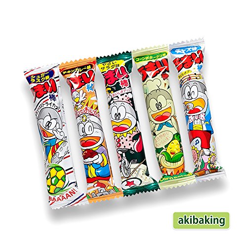 Japonés valioso partido Snack BOX popular conjunto Dagashi Japón Aerial chocolate Pocky Matcha con AKIBA KING Sticker