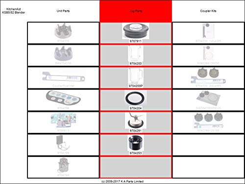 Jarra de Cristal de Repuesto KitchenAid para Licuadora Modelo KSB5/KSB52