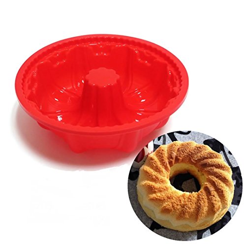 JasCherry Forma de Castillo Moldes de Silicone - Premium Antiadherente Moldes para Tartas, Repostería, Bizcocho, Gelatina Grande, Pan #9