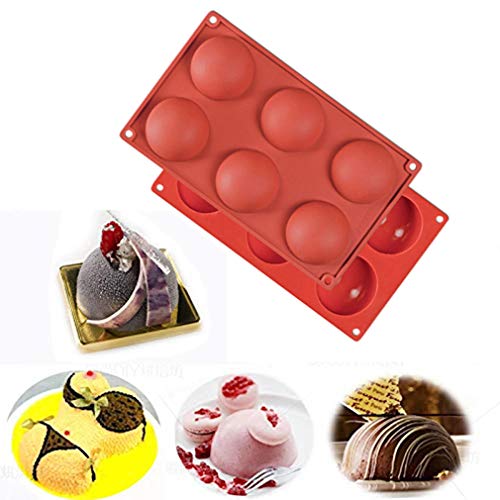 JasCherry Forma de Esfera Moldes de Silicone - Premium Antiadherente Moldes para Tartas, Repostería, Bizcocho, Gelatina, Jabón, Muffin, Pudín #7