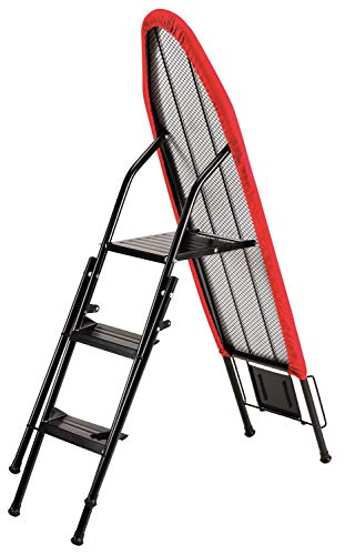 Jata Hogar 848S - Tabla de planchar multifunción (escalera especial centro de planchado), granate