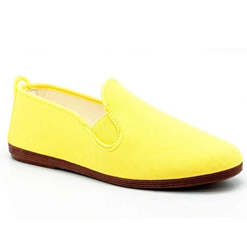 javer - Zapatilla Kung-FU Lona JAVER Mujer Color: Amarillo Talla: 41