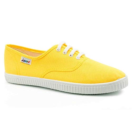 javer - Zapatillas Lona Ingles JAVER Mujer Color: Amarillo Talla: 35