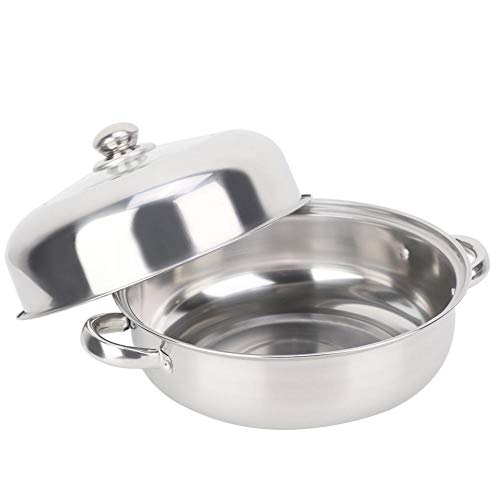 Jeffergrill Olla de Vapor de una Sola Capa de 11"Vegetales de Acero Inoxidable Huevos Cocer al Vapor Alimentos para camarones Utensilios de Cocina Cocina doméstica