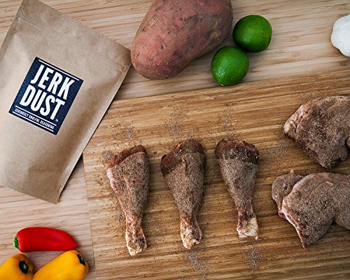 Jerk Dust – Mezcla de especias jamaicanas Jerk & Condimento para barbacoa - "Seriously Soulful Seasoning" – Bolsa grande (225g)