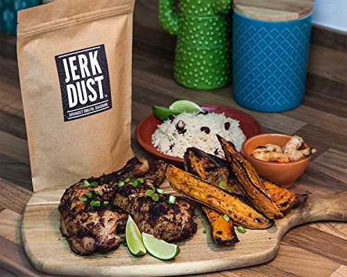 Jerk Dust – Mezcla de especias jamaicanas Jerk & Condimento para barbacoa - "Seriously Soulful Seasoning" – Bolsa grande (225g)